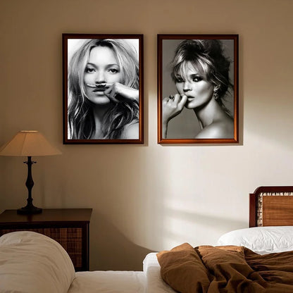 Kate Moss Fashion Modern Art Poster HD art sticky wall waterproof home living room bedroom bar aesthetic decoration.