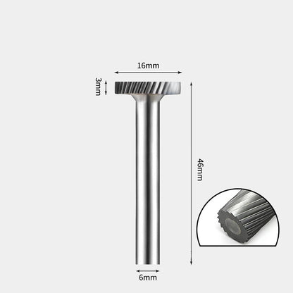Hartmetallfräser, Wolframstahl-Schleifkopf, zylindrisch 6 mm, AE AX AX Metallfräser