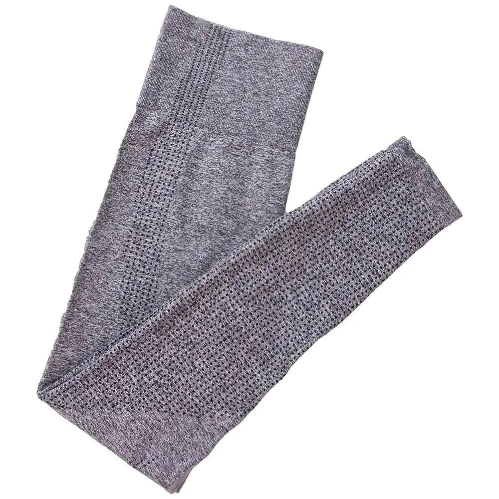 Seamless Yoga Suit Women's Long Sleeve Jacquard Sports High-Waisted Tightening Leggings Fitness Top Origin China