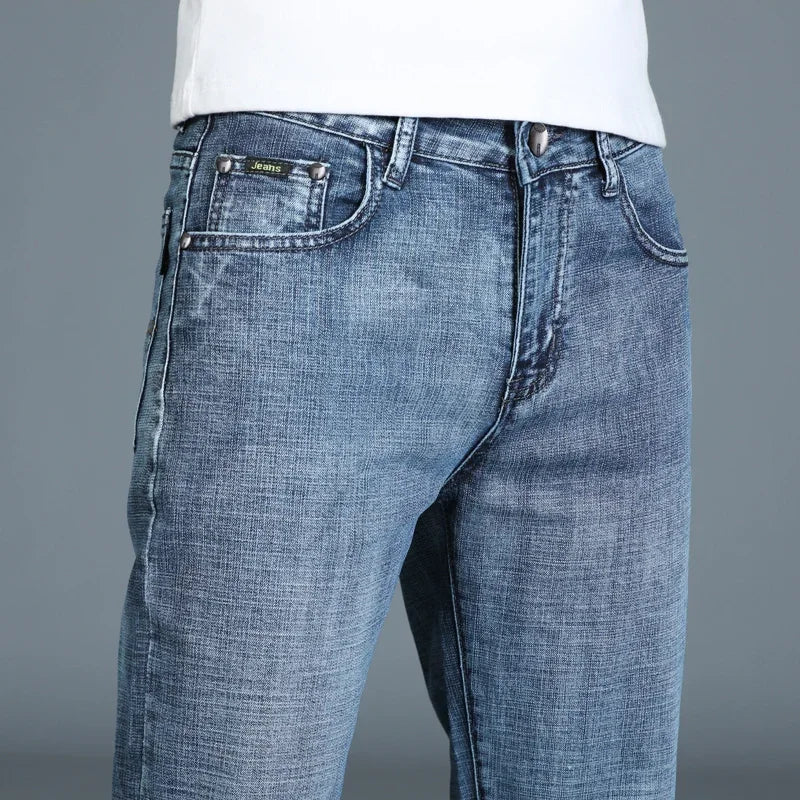 High Quality Mens Jeans Fashion Straight Denim Pants Men Classic Casual Jeans Male Plus Size Denim Trousers Ripped Jeans 28-40.