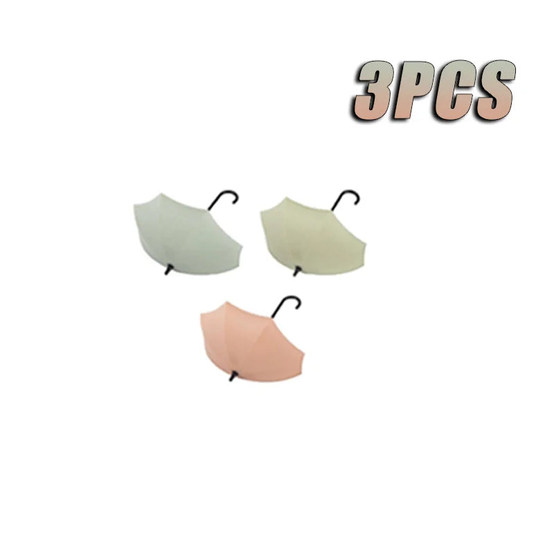 Niedliche, schirmförmige Haken, No-Punch-Wandhaken, Küche, Badezimmer, Garderobe, Schlüssel-Organizer, Haken, Heimaufbewahrung, Regalhaken