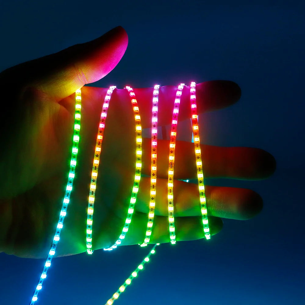 DC5V/12V RGB Traumfarbwechselnde LED-Streifenlichter WS2812 2020 Ultraschmal 2,7 mm 160 LEDs/m Intelligente, individuell adressierbare Ziffern.