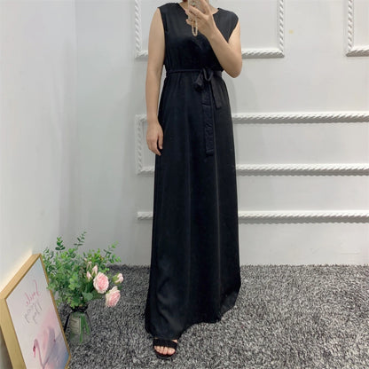 Ramadan Eid Black Abaya Damen Islam Inside Modest Dress Prayer Clothes Women Muslim Kebaya Kaftan Robe Vestidos Musulmanes Femme.