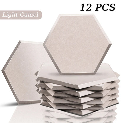TOUO Sound Absorbing Panel 12 Pcs Studio Acoustic Panel High Density Insulation Acoustic Treatment Drum Room Wall Soundproofing
