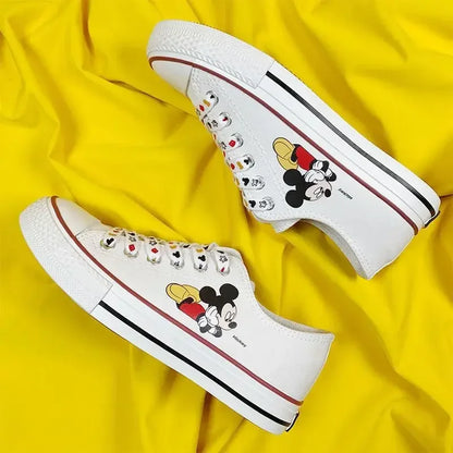 Disney cartoon canvas Stitch Couple shoes girls summer new Korean fashion wild Mickey mouse children canvas sneakers size 34-44.