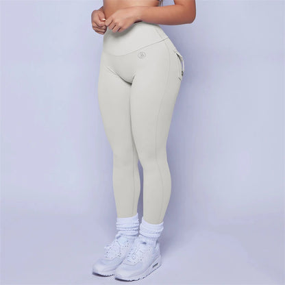 2025 Allure The Band Gym Leggings Women High Waist Tights Pants Peach Hip with Pockets Women Workout Gym Leggings ATB Yoga Pants