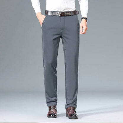 Top Quality New Brand Casual Fashion Long Pants Business Hight Stretch Straight Comfortable Korean Trousers Men Clothing