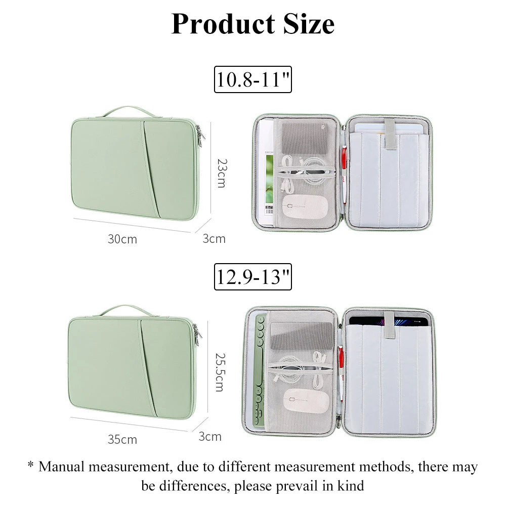 Laptop Bag for 11-13 Inch Protective Tablet Sleeve Case Padded Carrying Case Fit for iPad Macbook Xiaomi ASUS HUAWEI Lenovo.