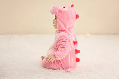 MICHLEY Winter Baby Strampler Mit Kapuze Flanell Cosplay Kleinkind Infant Kleidung Insgesamt Bodys Overall Kostüm Für Kinder Mädchen Junge