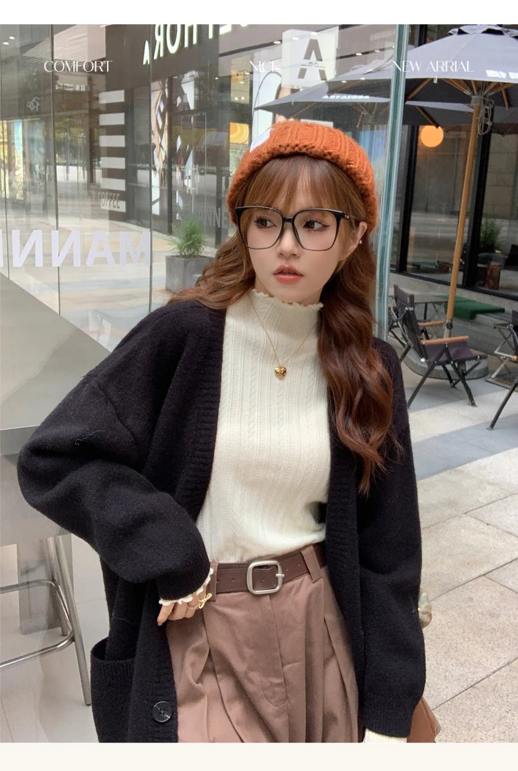 AOSSVIAO 2023 Geraffte Rollkragen Frauen Pullover Herbst Winter Warme Pullover Schlank Tops Gestrickte Pullover Jumper Weiche Pull Weibliche.