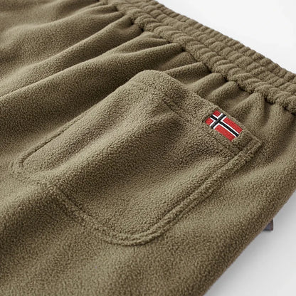 Men's Wool Sweatpants 2024 Winter New Thickened Double-Sided Fleece Casual Trousers Jogger Men's Outdoor Down Cotton Warm Pants