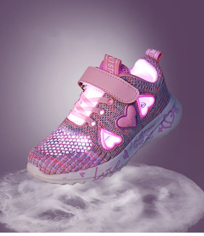 Girls Casual Shoes Light Mesh Sneakers Kids Summer Children Spring Autumn Tenis Cute Sport Cartoon Female Running Sock Footwear.