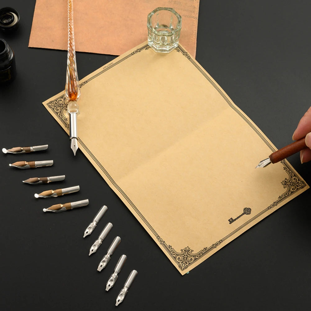 Dip Pen Füllfederhalter Stern Sternenhimmel Glas Kalligraphie Tintenstift Briefpapier Geschenk.