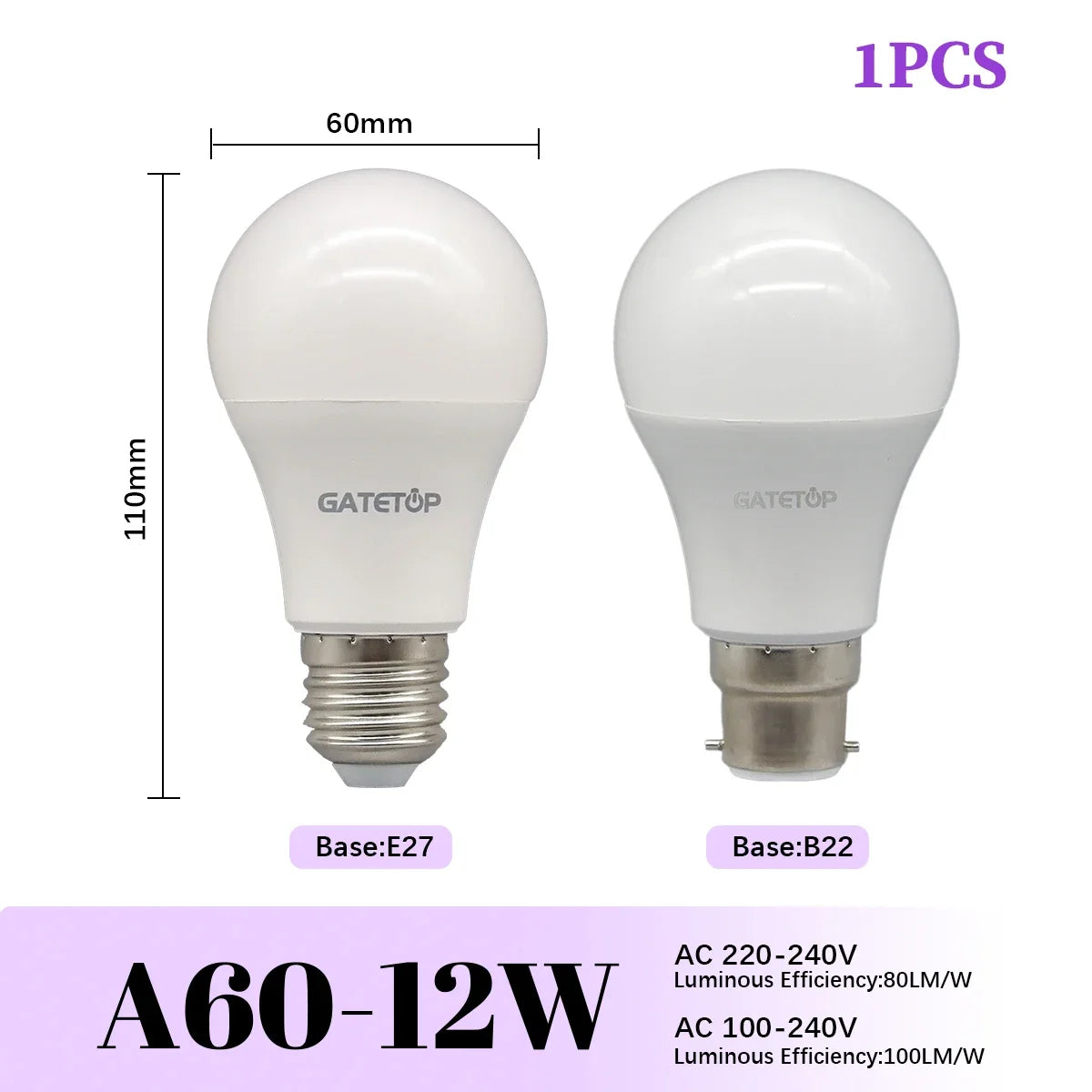 1/10PCS Energiesparlampe E27 B22 Lampen A60 A80 AC220V 230V 110V LED-Licht 20W 18W 24W für Home Derection Wohnzimmerbeleuchtung.