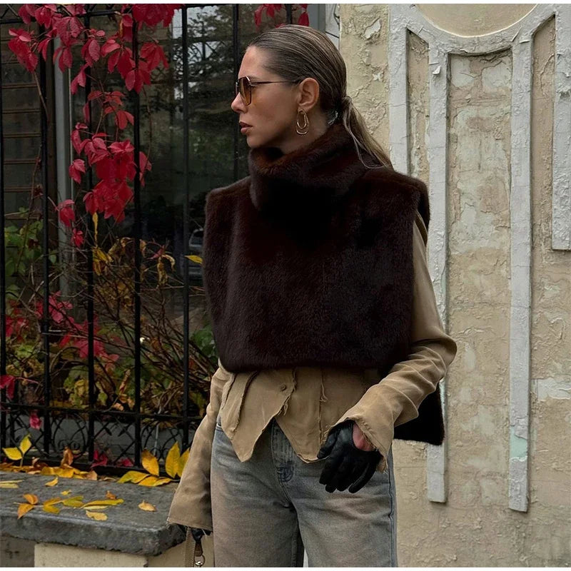 Schwarz Luxus Faux Pelzmantel Frauen Mode Oansatz Langarm Flauschigen Lose Jacke 2025, Winter Dame Verdicken Warme Straße Outwear