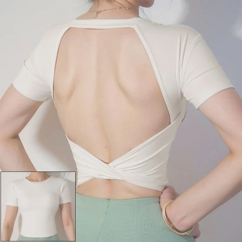 Cloud Hide Black Beauty Back Yoga Shirts Women Long Sleeve Blouse Plus Size Sports Gym Fitness Top Running T-Shirt Workout Shirt