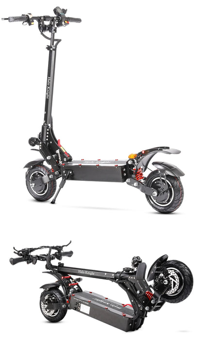 Halo Knight T108 28.8Ah 1000W Dual Motor Faldable Electric Scooter 65KM/H Max Range 60KM On-Road Tire E Scooter with Suspension