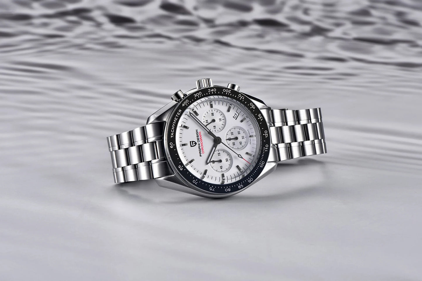 PAGANI DESIGN 2025 New Saturn Men's Watches Top Luxury Quartz Watch Men Light Tan Chronograph AR Sapphire crystal Wristwatch Men