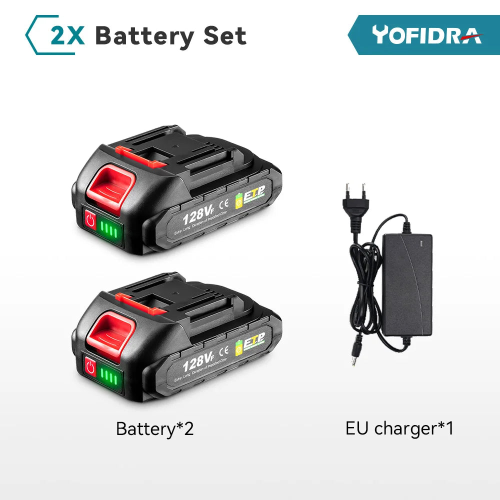 YOFIDRA 18–20 V wiederaufladbarer 22500 mAh 928 VF 388 VF 128 VF Plus Lithium-Ionen-Akku für 21 V 18 V Elektrowerkzeug-Ersatzakku