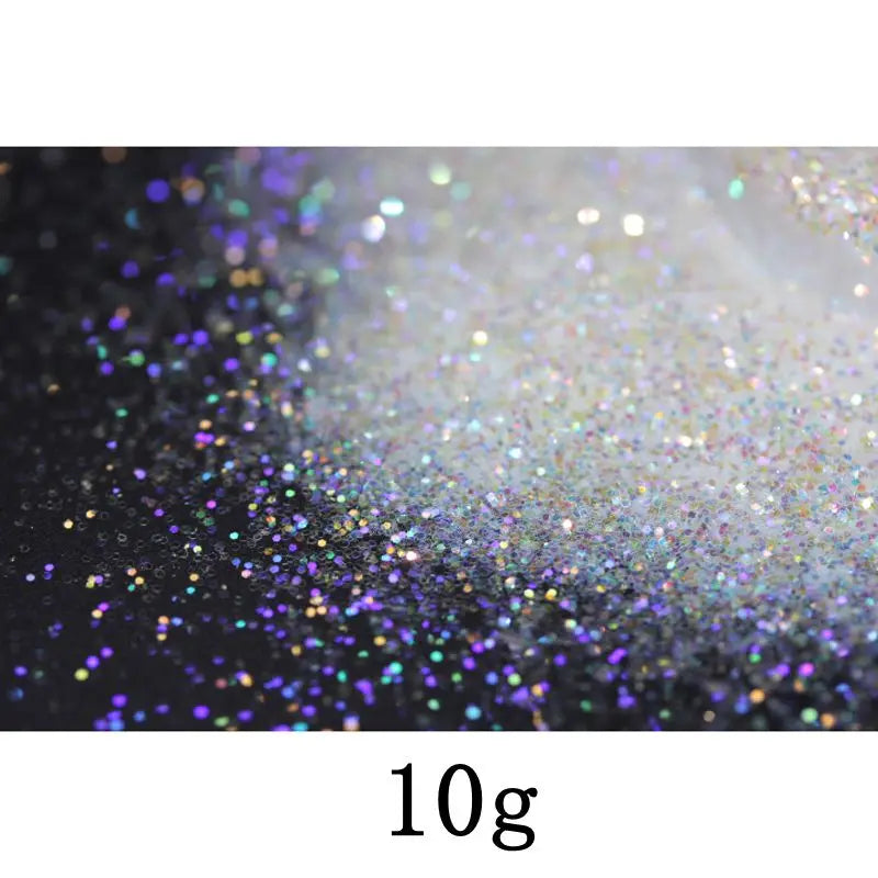 Ultra Fine Colorful Spark - Solvent Resistant White Iridescent Glitter -  - 015 Size, 0.5 mm