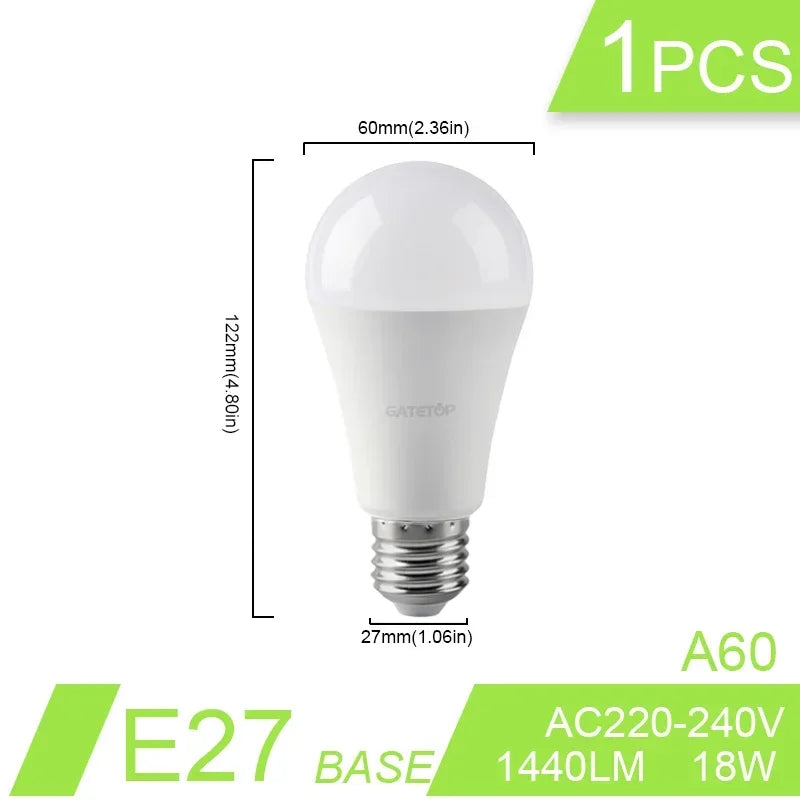 LED-Lampe AC220-240V 15w 9w 24w 18w LED-Lampe Energie spar lampe e14 e27 gu10 Wohnzimmer beleuchtung, kein Flimmern warm weißes Licht
