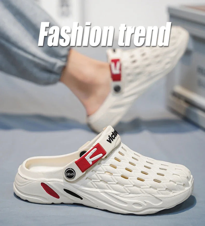 Flat Sandals Men Shoes 2025 Slippers Men Garden Platform Sandals Man Summer Sandals Male Sneakers Outdoor Flip Flops Home Clogs.