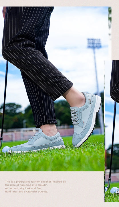 Fashion Men Golf Shoes Leather High-Quality Sports Shoes Non-Slip Waterproof Golf Professional Training Shoes Large Size 39-47.