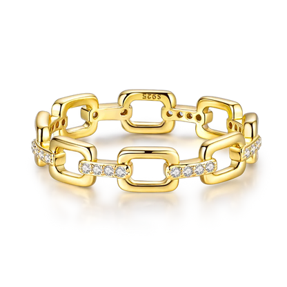 925 Sterling Silver Rings Gold Color Sparking Popular LOVE Wedding Ring Certified Women Engagement Jewelry Anniversary Gifts