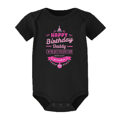 Alles Gute zum Geburtstag Papa Neugeborenes Baby Body Geschlechtsneutrale Babyartikel Säuglingskleidung Zwillinge Outfit Strampler Vater Geburtstagsgeschenk.