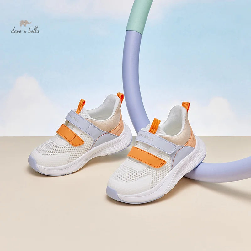 Dave Bella Baby Spring Shoes For Boys Girls Breathable Mesh Kids Casual Sneakers Non-slip Children Sport Shoes DB1241976.