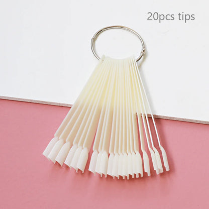 80/50/20pcs Nail Display Sticks Nail Swatch False Nail Tips Nail Gel Polish Practice Clear Display Board for Nail Art Tools