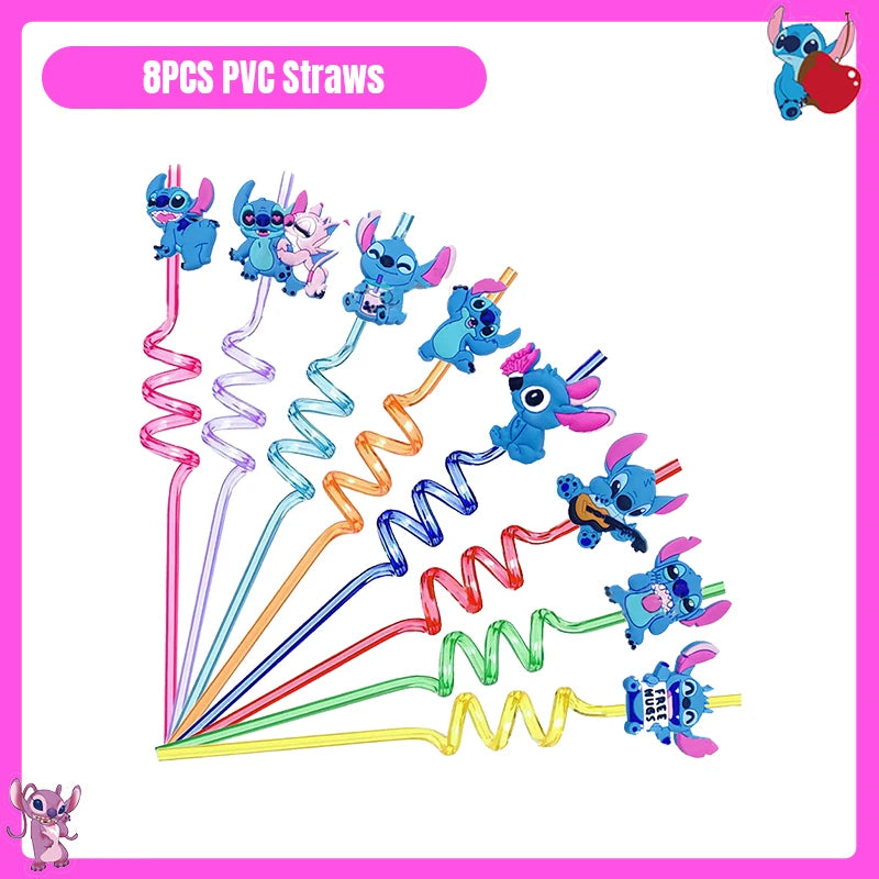 Disney Lilo und Stitch Party Dekoration Geschirr rosa Stitch alles Gute zum Geburtstag Party Thema liefert Ballon Hintergrund Tasse Teller.