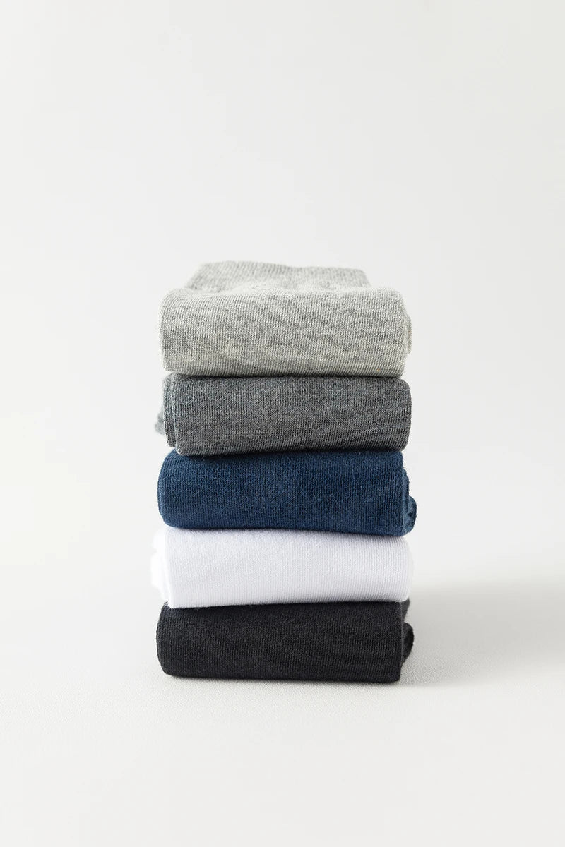 10 Pairs New Men's Cotton Socks New styles Black Business Men Socks Soft Breathable Autumn Spring for Male White.