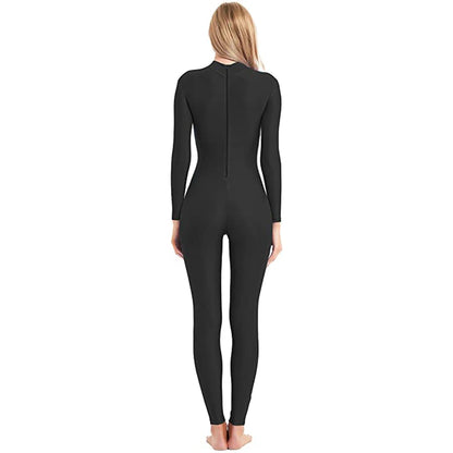 Unisex  Turtleneck Unitard Full Body Leotard  Long Sleeve Yoga Bodysuit Women Catsuit Daily Fitness Wear Cosplay Suits.