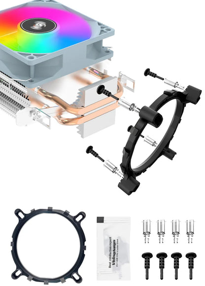 Aigo CPU Cooler 2 4 6 Heat Pipes PC Radiator Cooling 3PIN PWM Silent Rgb Fan For Intel  1700 1150 1155 1156 1366 AM2/AM3/AM4 AMD.