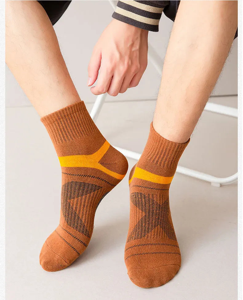 3 Pairs Men's Socks Hiking Black Sports Basketball Socks Casual Soft Running Summer Absorb Sweat Breathable Male Sokken Gifts.