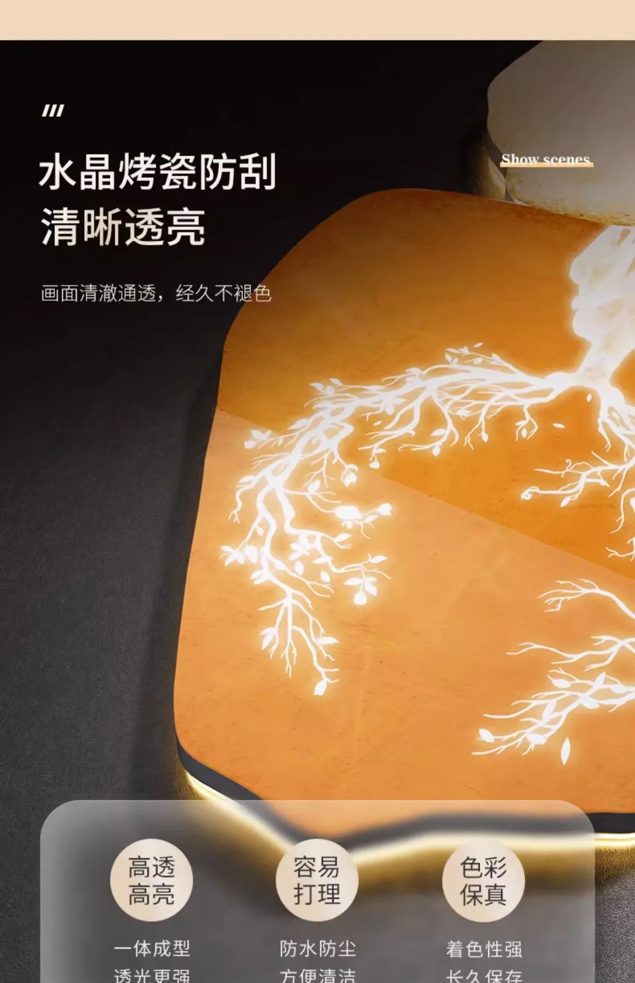 20-Zoll-Mode-Wanduhr, Esszimmer, Wohnzimmer, Mond, die Erde, Modellierung, LED-Licht, geräuschloses Uhrwerk, Schlafzimmeruhr, Wanddekoration