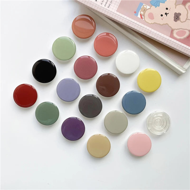 Popped Luxury Glossy Phone Socket for iPhone 12 13 14 Grip Tok Phones Holder Finger Ring Stand for Xiaomi Huawei.