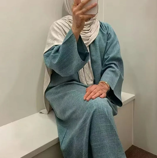 Ramadan Eid Muslim Dress Djellaba Plain Modest Dubai Abaya Turkey Kaftan Kebaya Arabic Robe Women Islam Jalabiya Vestidos.