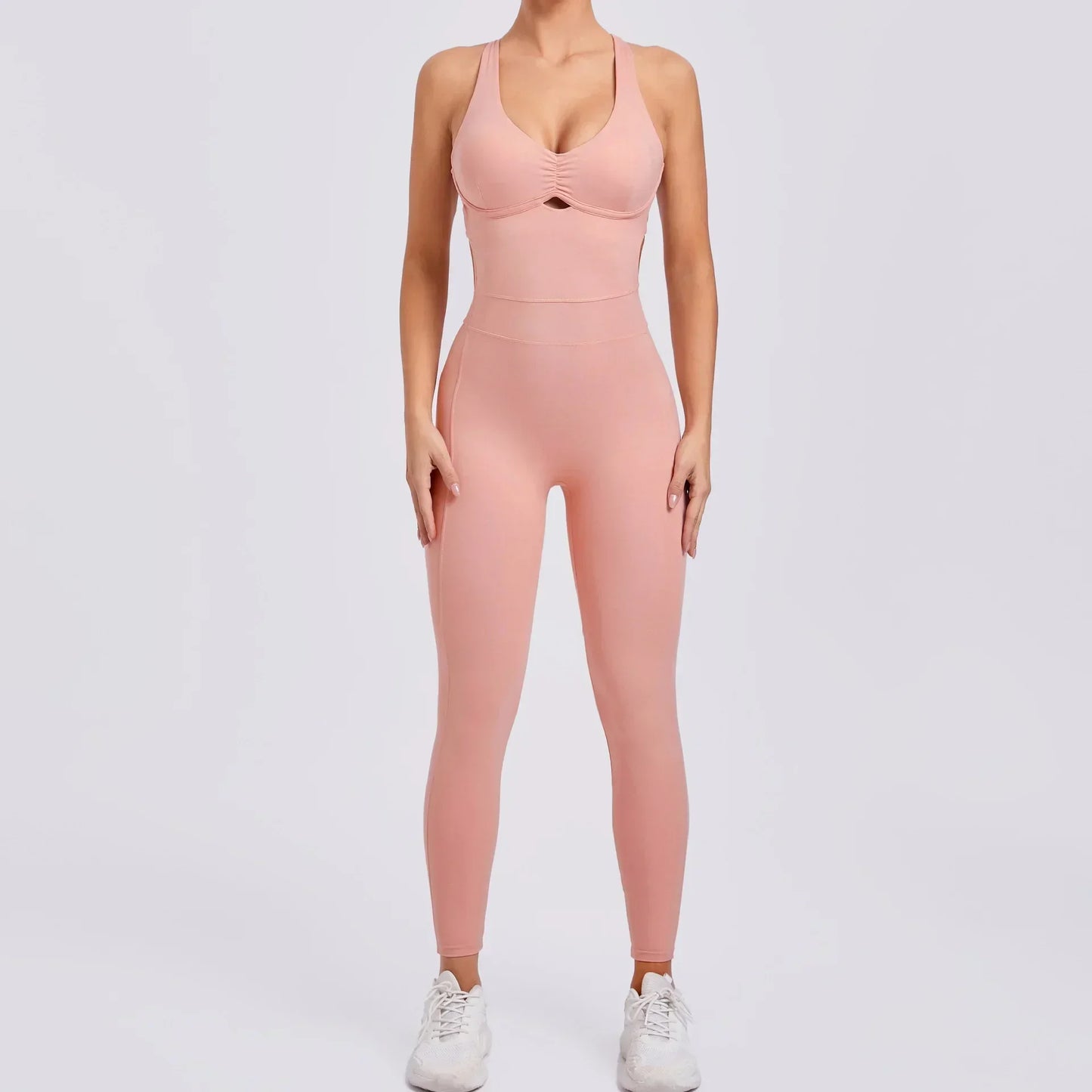 Seamless Yoga Jumpsuits Sports Fitness Peach Hip Raise Cross Beauty Back Dance Belly Contracting One-piece Tracksuits for Women
