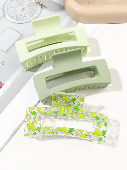 1/3/4/6 Pcs Medium Hair Claw Clips for Women Girls, Pink Strong Hold Matte Square Hair Clips for Thick Thin Hair.