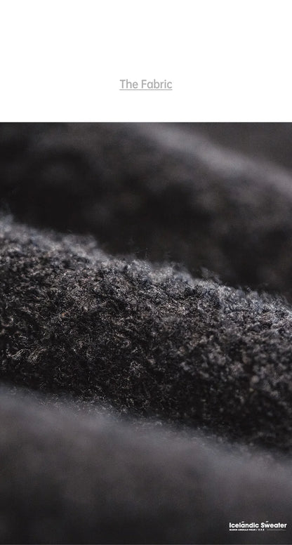 Maden Vintage Heavyweight Fair Isle Icelandic Sweater Round Neck Jacquard Bottom Knitwear Thickened Warm Pullovers for Christmas.