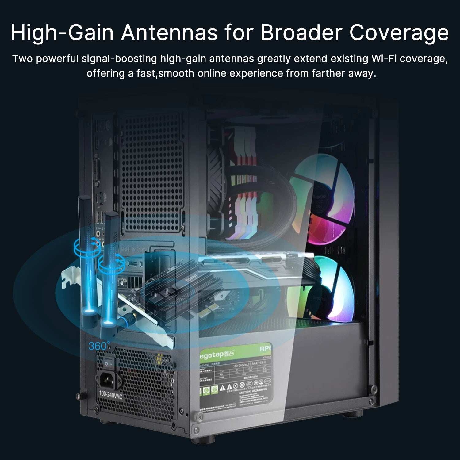 fenvi WiFi 6 Pci-e Wireless Adapter Bluetooth 5.2 for Intel AX200 Network Card Dual Band 5Ghz 2.4G Wifi6 for PC Win 10/11.