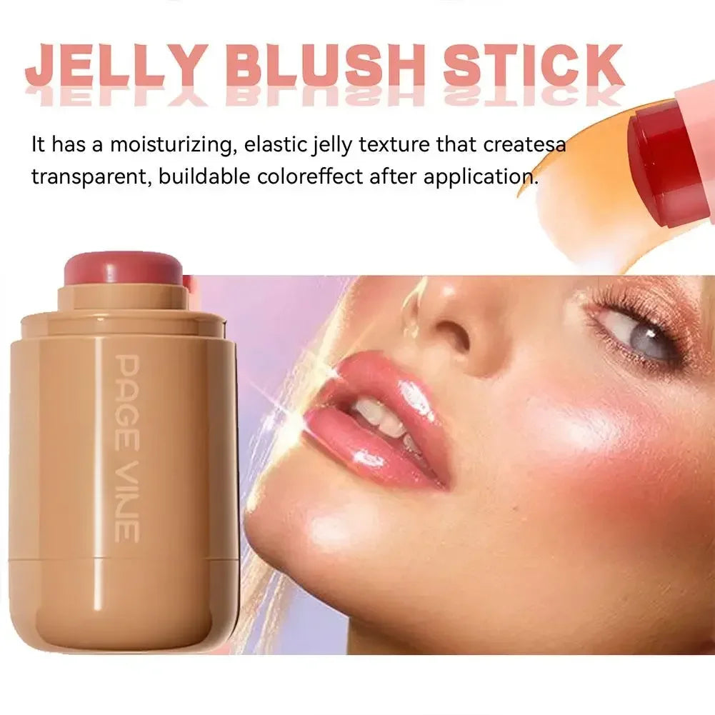 New PAGE VINE Pocket Blush Stick Cream 2-in-1Lip and Cheek Hydrating Stick Natural Rouge Powder Blush Cream Korea Pink Cosmetics.