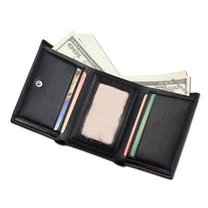 New Mini Short Tri-Fold Ladies Wallet Adorable Compact Feminine Wallet for Women.