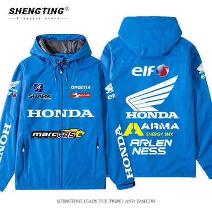 Honda Golden Wing Peripheral Hooded Jacket for Boys, Motorcycle Heavy Motorcycle Racing Jacket, Clothes.