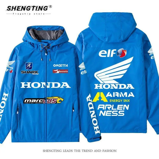 Honda Golden Wing Peripheral Hooded Jacket for Boys, Motorcycle Heavy Motorcycle Racing Jacket, Clothes.