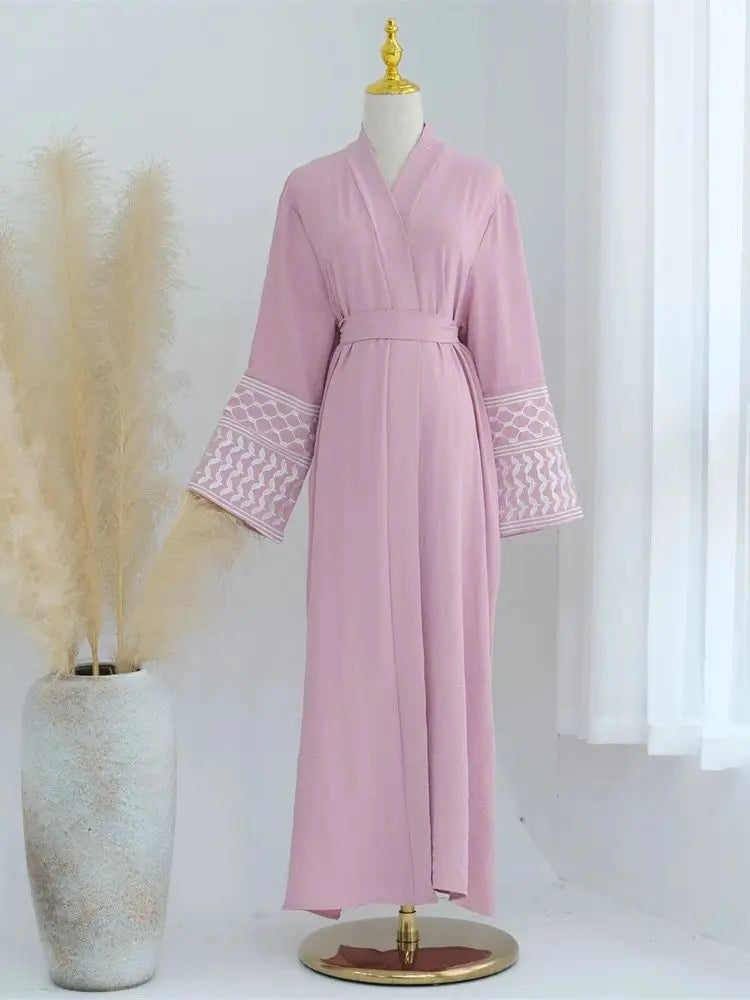 Butterfly Embroidered Open Kimono Abaya Dubai Luxury 2024 Islam Muslim Kaftan Modest Dress Kebaya Damen Robe Abayas For Women