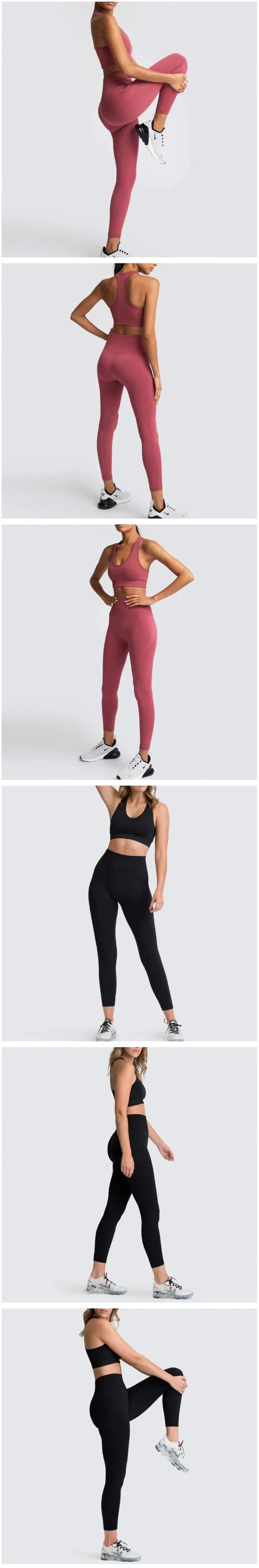 2025 Women's Yoga Set Seamless Sportswear 2-Piece Gym Yoga Clothes Sports Bra + Leggings Running Wear Skinny Sports Set Suits.