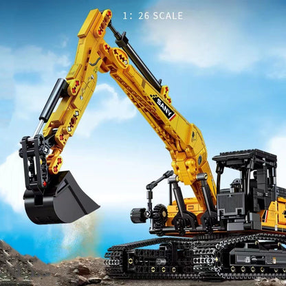 SEMBO BLOCK 1022pcs Excavator Models Building Blocks MOC City Construction Engineering Vehicle Bricks Educational Toys Boys Gift.